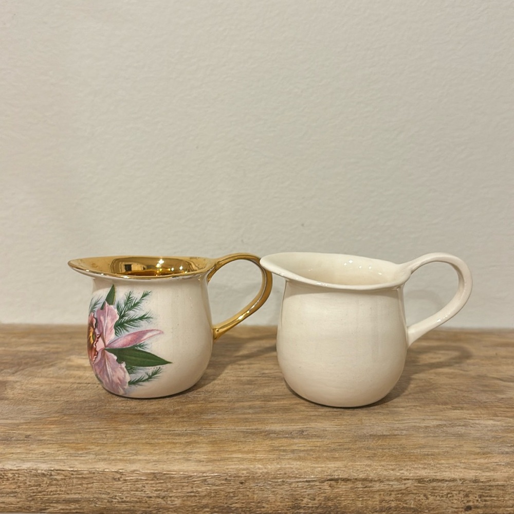 Tiny cream pitchers
